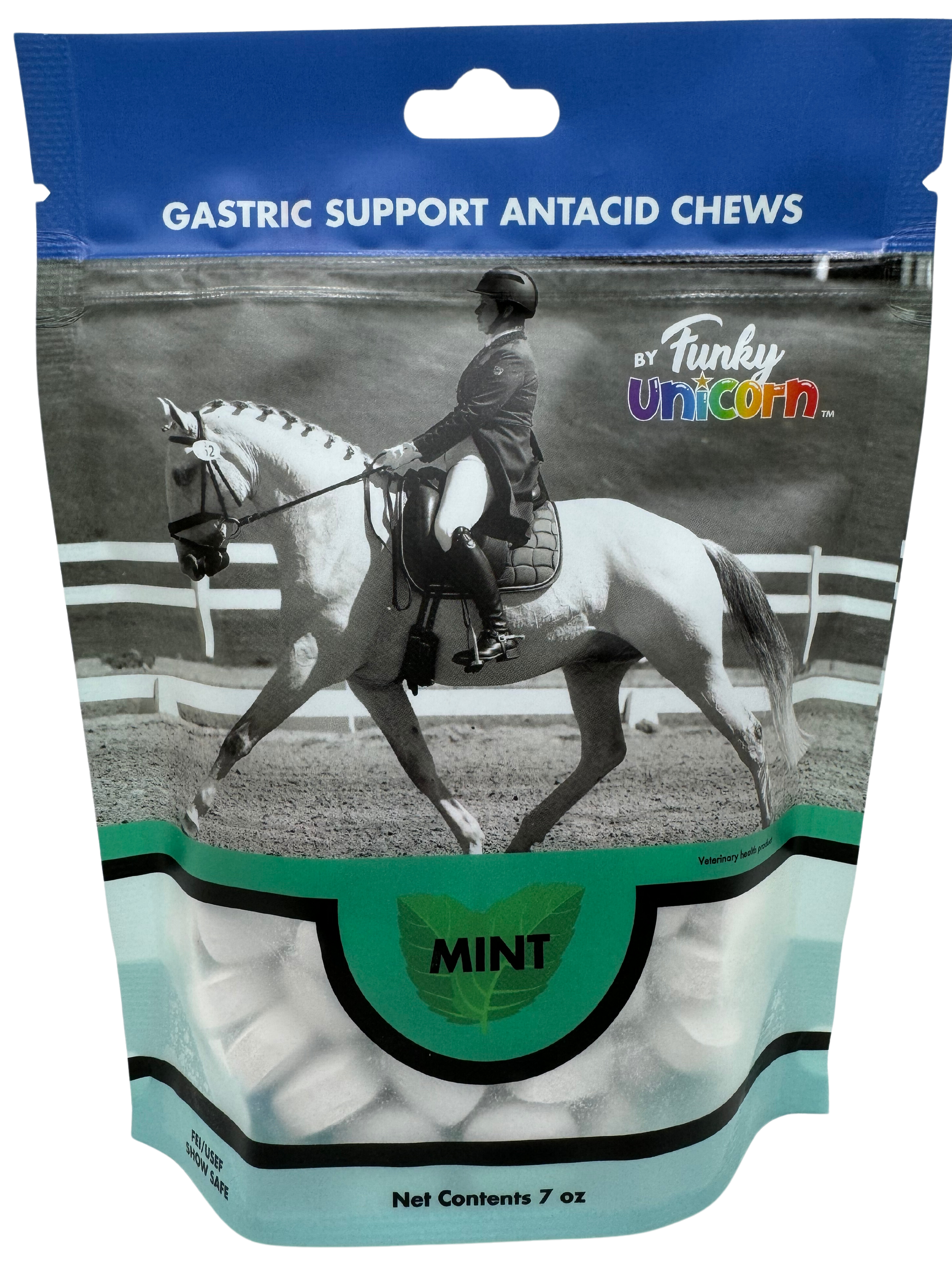 Funky Unicorn Gastric Support Antacid Chews in Mint